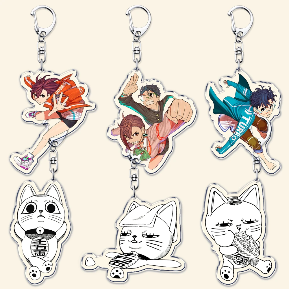 Hot Japanese Anime Okarun Otaku Keychain for Accessories Bag Manga Weeb Momo Shonen Keyring Jewelry Rainbow Fans Friends Gifts