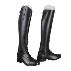 Aoud Equitação Vaca Botas De Couro, Adestramento Saltando Botas, Cabeçadas Unisex, Equipamento Equestre Personalizado