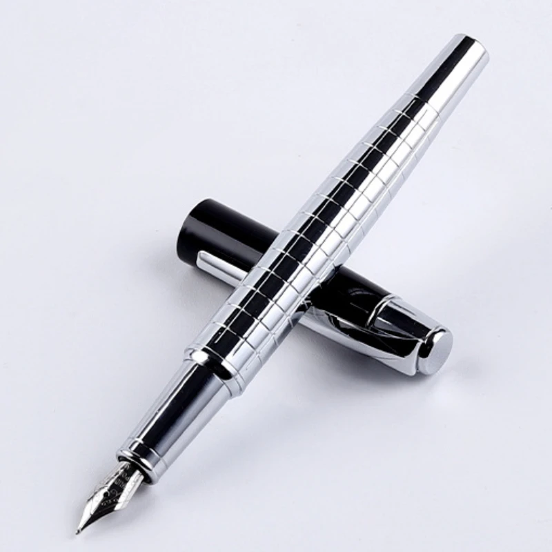 

Metal Stainless Steel Fountain Pen EF F M Bent 0.7MM 1.0MM Business Plating Process School Students Teacher Writing Stationery