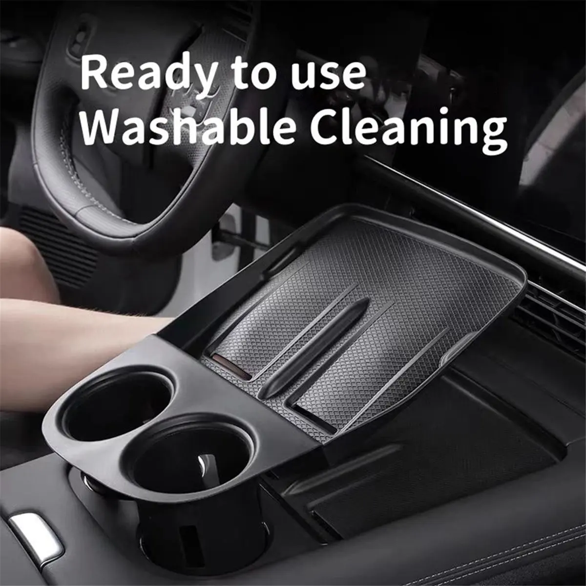 Super Sale Car Wireless Charging Silicone Pad Anti-Slip Water Cup Holder Insert Pad for Xpeng G6 2023 2024 Accessories