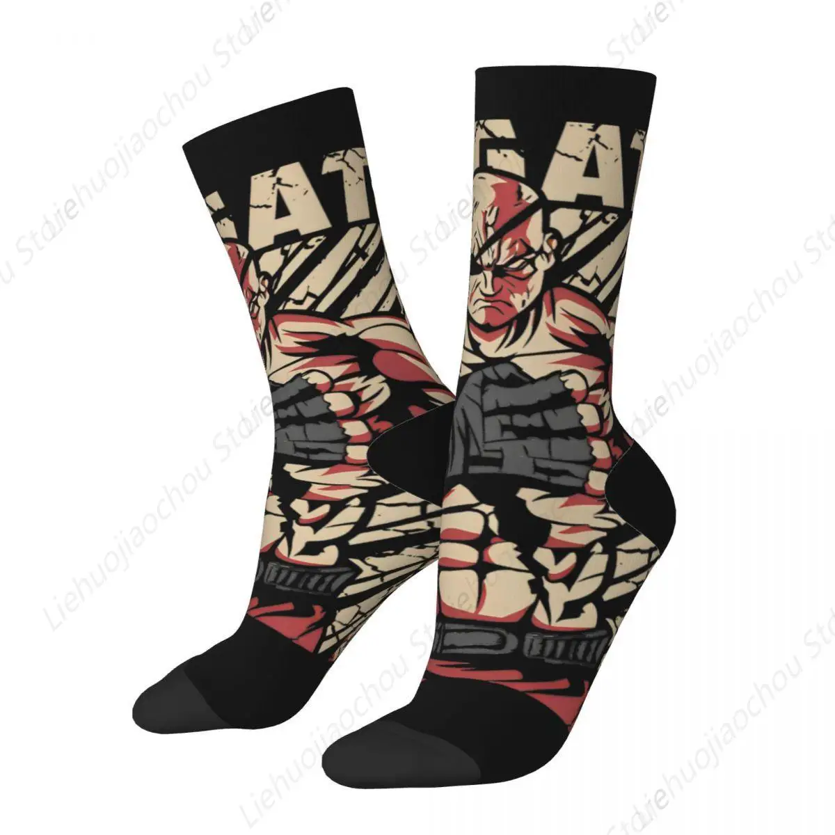 Fashion Male Men Socks Casual Sagat Street Fighters Sock Polyester Graphic Women Socks Spring Summer Autumn Winter