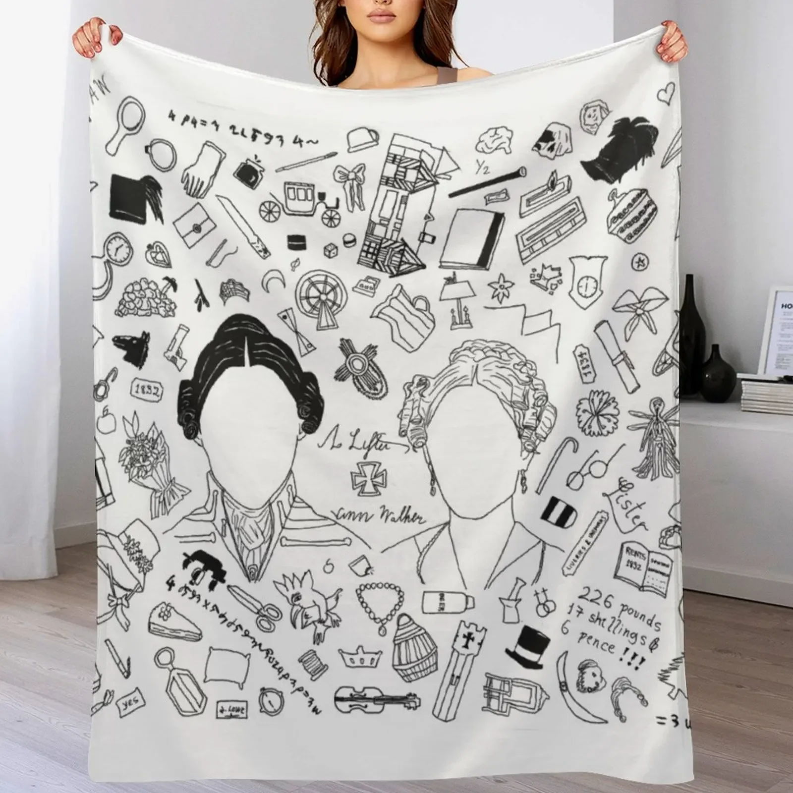 Gentleman Jack Universe t-shirt Throw Blanket Stylish Warm Blanket for Living Room Bedroom