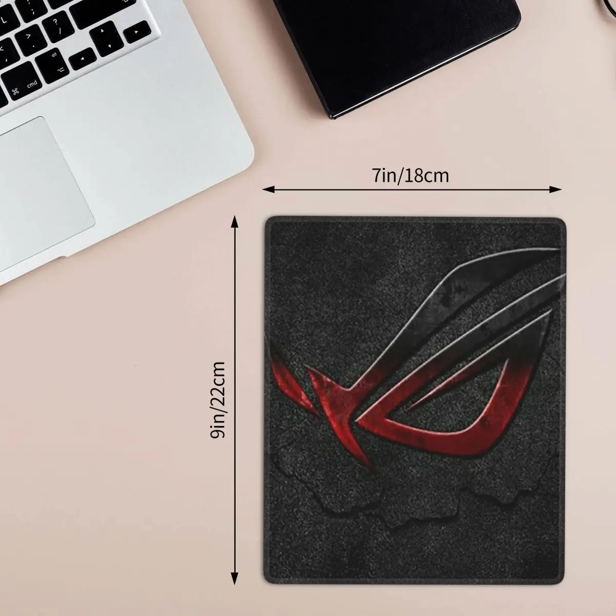 Asus Rog 7x9 in 22x18 cm Mouse Pad Computer Keyboard Mouse Mat Gaming PC Laptop Desk Mat Office Accessories Table Mats