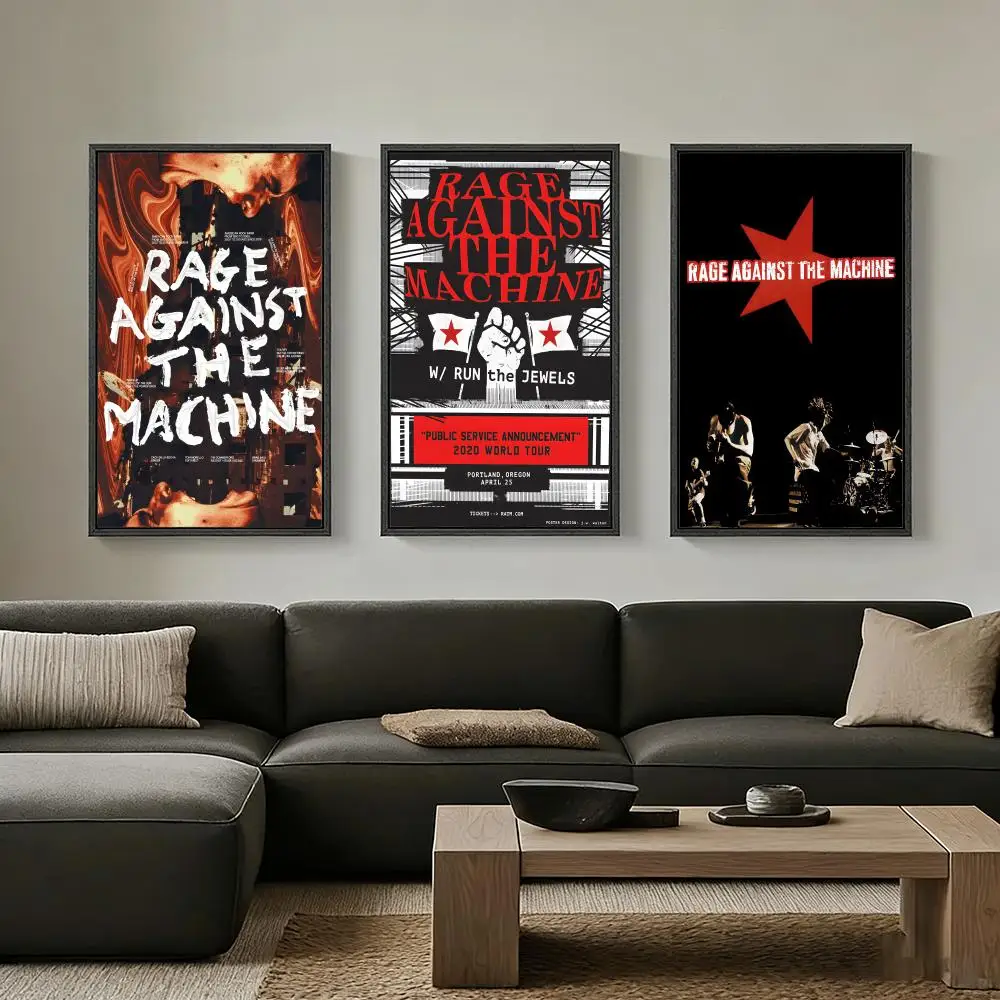 Music R-Rage Against the M-Machine Poster, Kunstdruck, Wanddekoration, ideal für Wohnzimmer, Schlafzimmer, Bar, Salon und als Geschenk für zu Hause