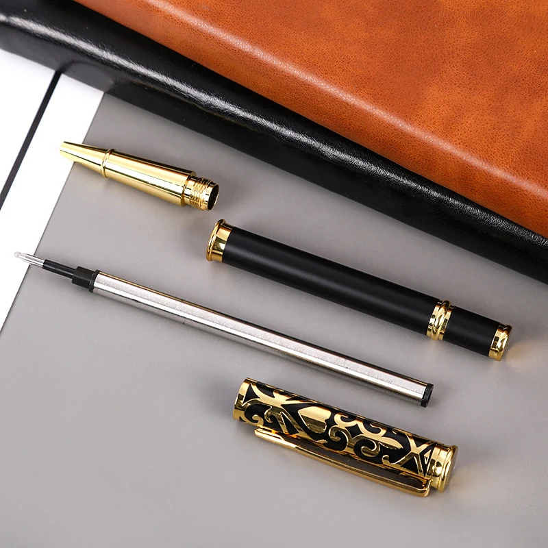 

1pc Classic Metal Roller Ballpoint Pen Office Executive Business Men Signature Pen