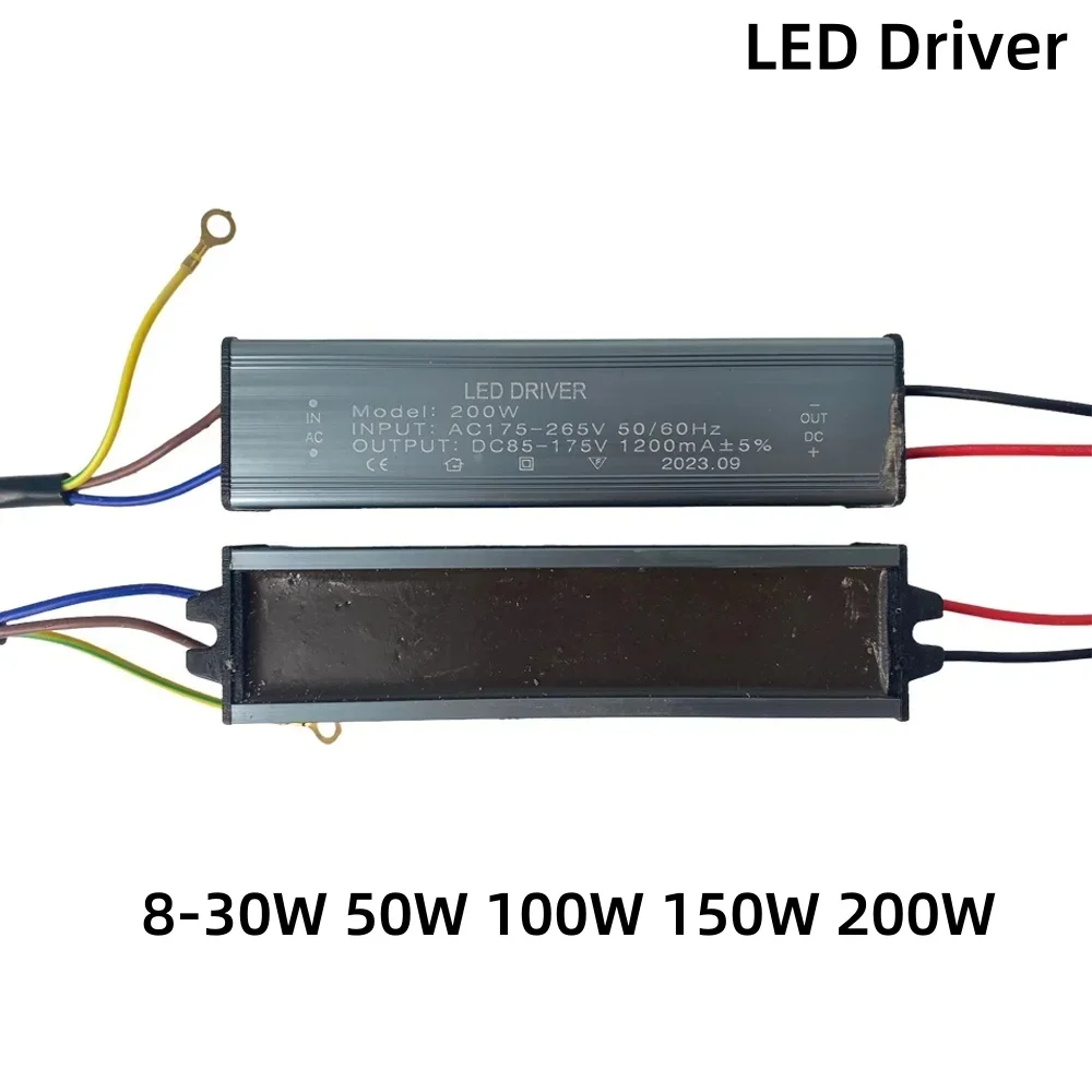 8-30W 50W 100W 150W 200W LED Driver Non-Isolating AC175V-265V Waterproof IP66 Adapter Transformer Lighting Power Supply Convert