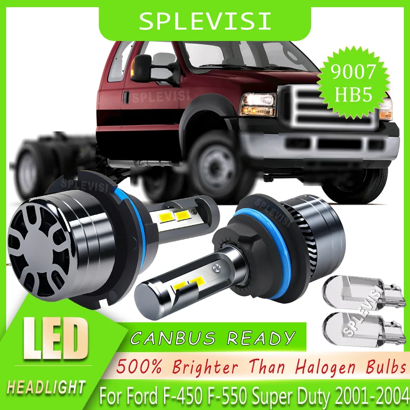 

Bright Beam Dustproof Design Clear Night Vision reliable 9007 Headlight LED For Ford F-450 F-550 Super Duty 2001 2002 2003 2004