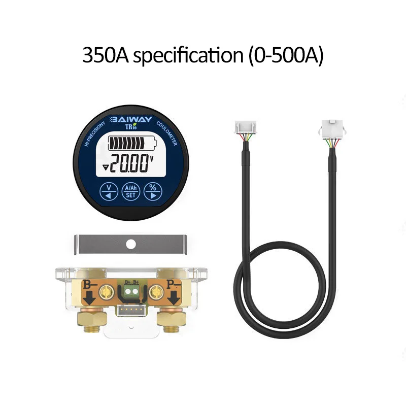 Imagem -06 - Monitor de Capacidade da Bateria para Veículo Elétrico Coulomb Counter Meter Lithium Lifepo4 Power Indicator Tr16 80v 50a 100a 350a