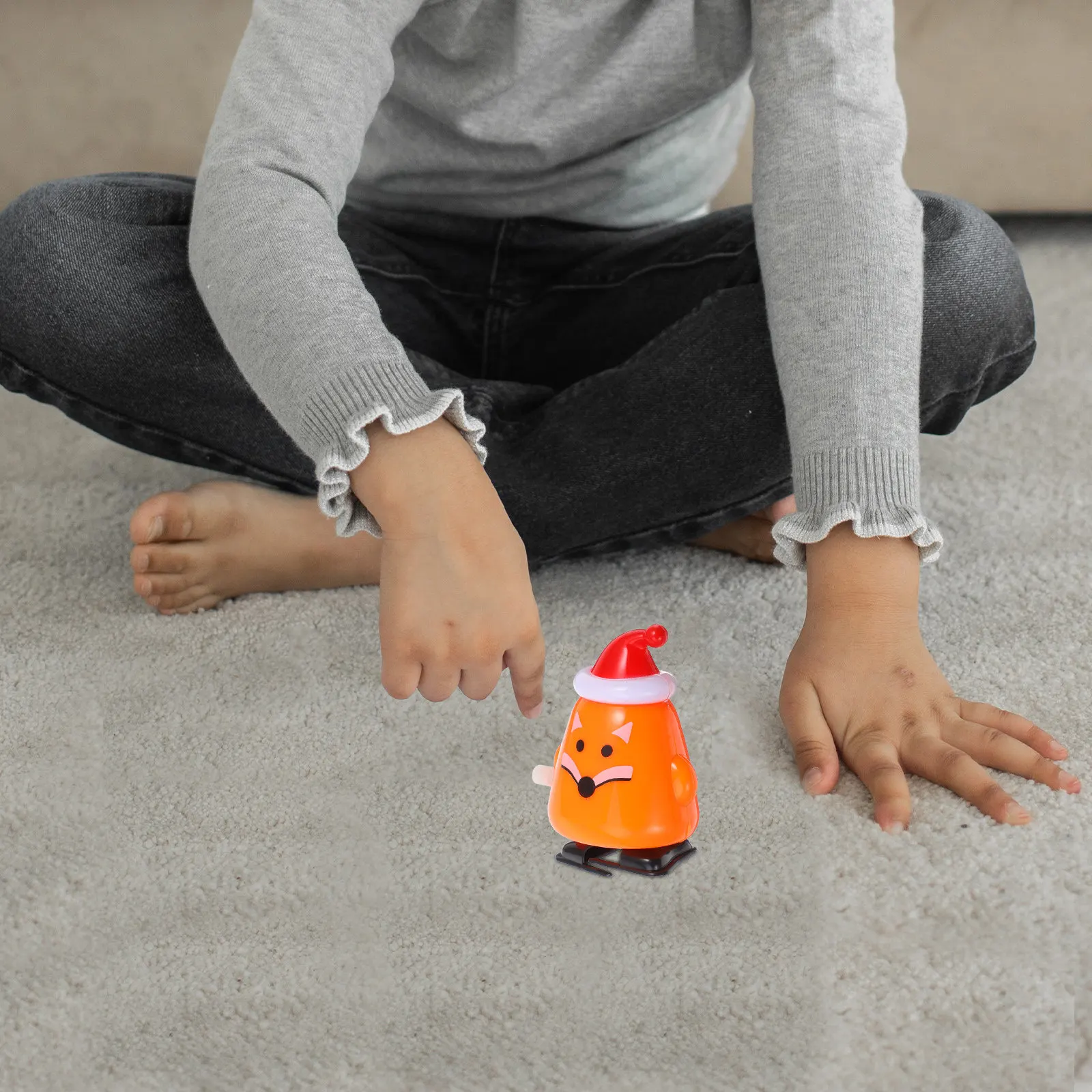 

Набор из 4 рождественских лисичек-игрушек на пружинке: забавные ходячие фигурки, подарки для вечеринок, креативные украшения для рабочего стола, праздничный декор