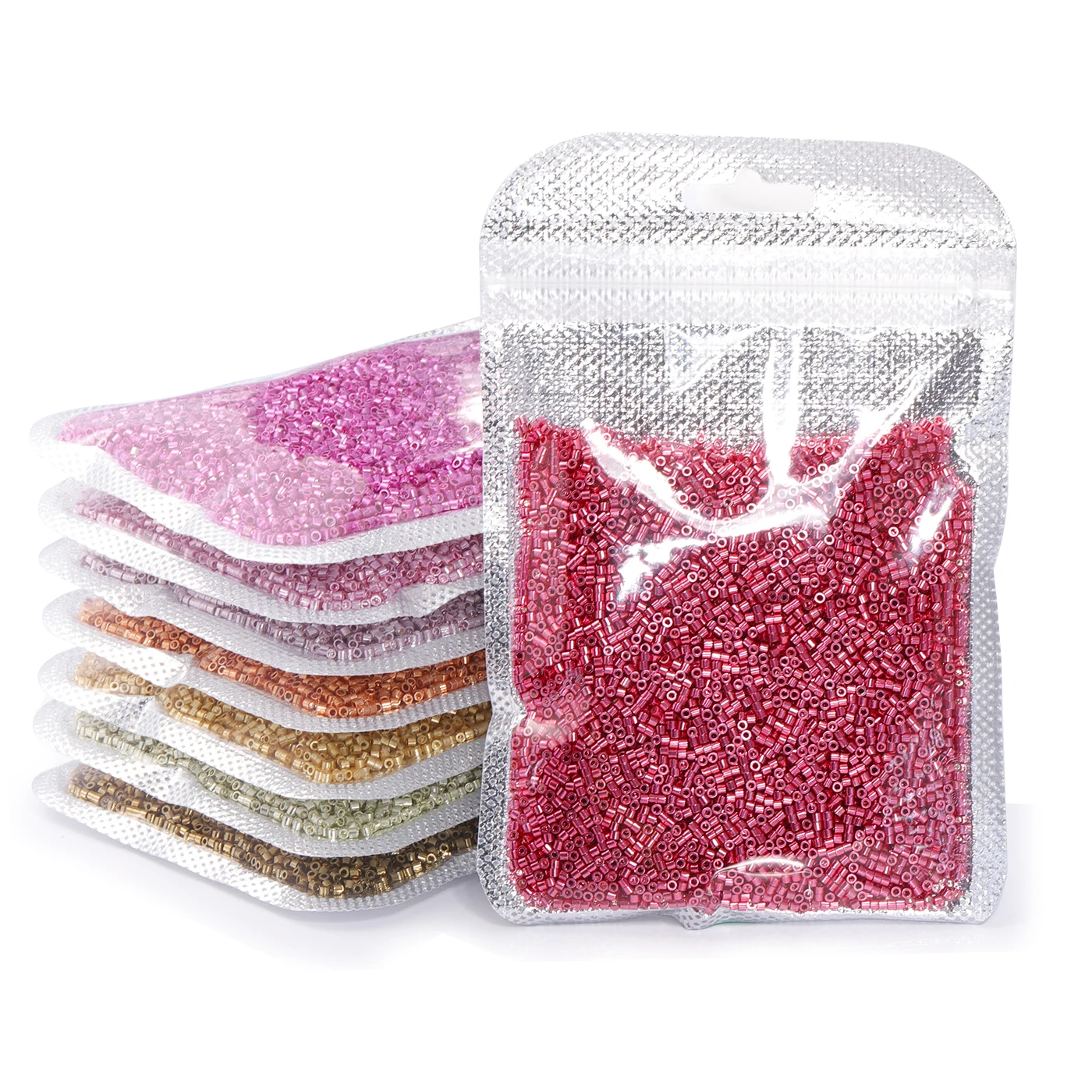50 gr/beutel 1,6mm Top Generische Metallic Farbe Glas Perlen 11/0 Wasserdichte Lose Spacer Rocailles für Schmuck Machen DIY Nähen – Detail 2