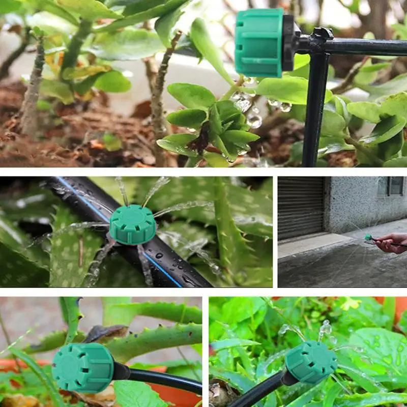 10/100Pcs Adjustable Micro Flow Dripper for 4/7mm PVC Hose Garden Irrigation Misting Drip Head Sprinkler Water Saving Plant Car