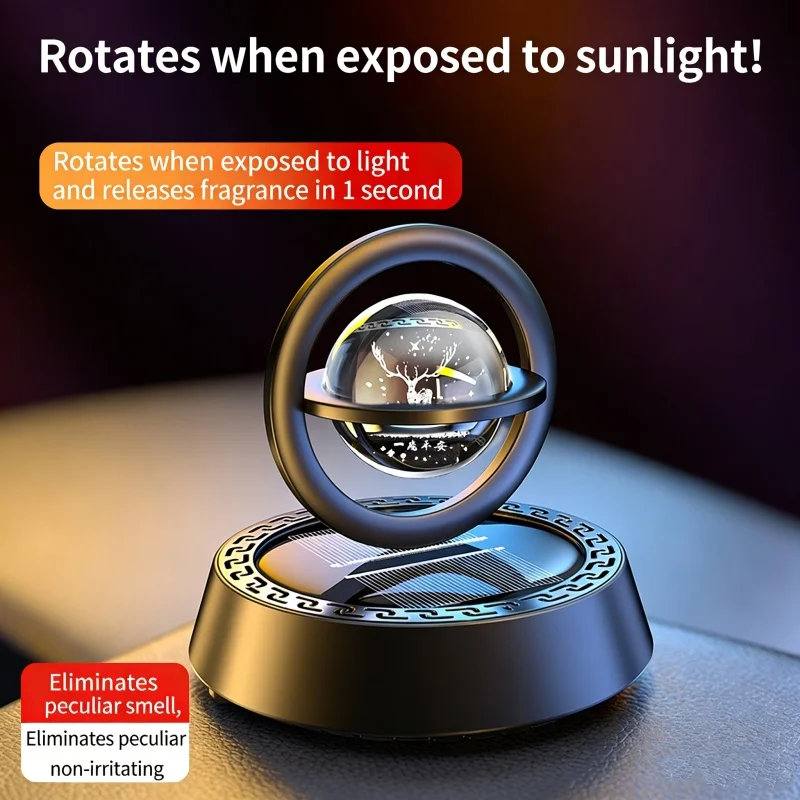 

Aromatherapy accessories, high-end 2026 new center console, solar car perfume, car accessories in the car rotate in light