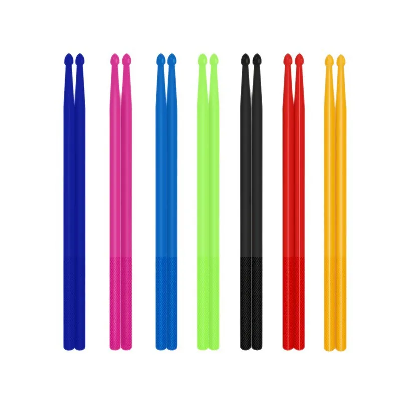 1Pair Anti-slip Colorful Nylon Drumsticks Durable Stage Performance Jazz Drum Hammer Drum Kit Percussion Instrument Accessories