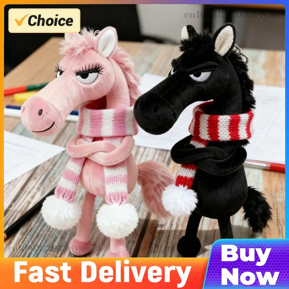 かわいい 2026 馬ぬいぐるみキーホルダーおもちゃマスコットペンダント新年幸運ギフトバックパック財布装飾記念品勇気のシンボル