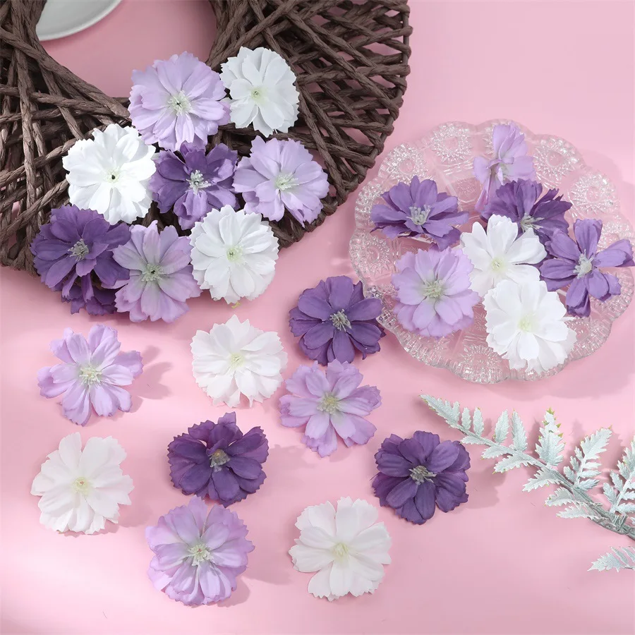 

4.5cm Daisy Artificial Flower DIY Materials Wedding Decoration Plum Blossom Head Home Decor Shooting Prop Artificial Flower