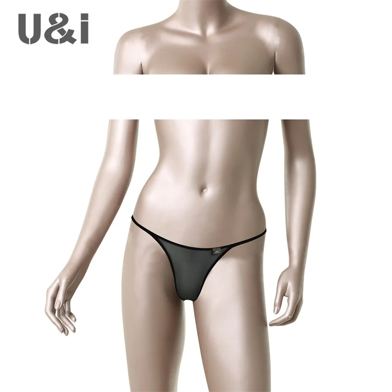 

U&I sexy thong women's hip revealing invisible ultra-thin cool nylon hot girl mini transparent T pants