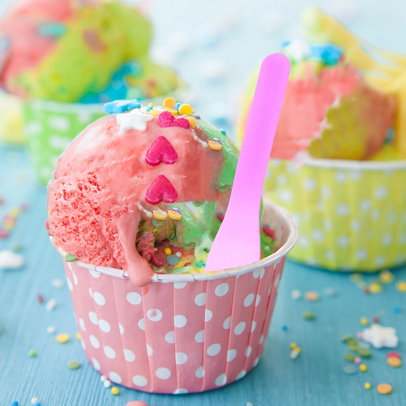 

30pcs Color Changing Mood Spoon Ice Favors Dessert Pudding Spoons Honey Spoon Cold Drinks Yogurt Spoons Bar Supplies