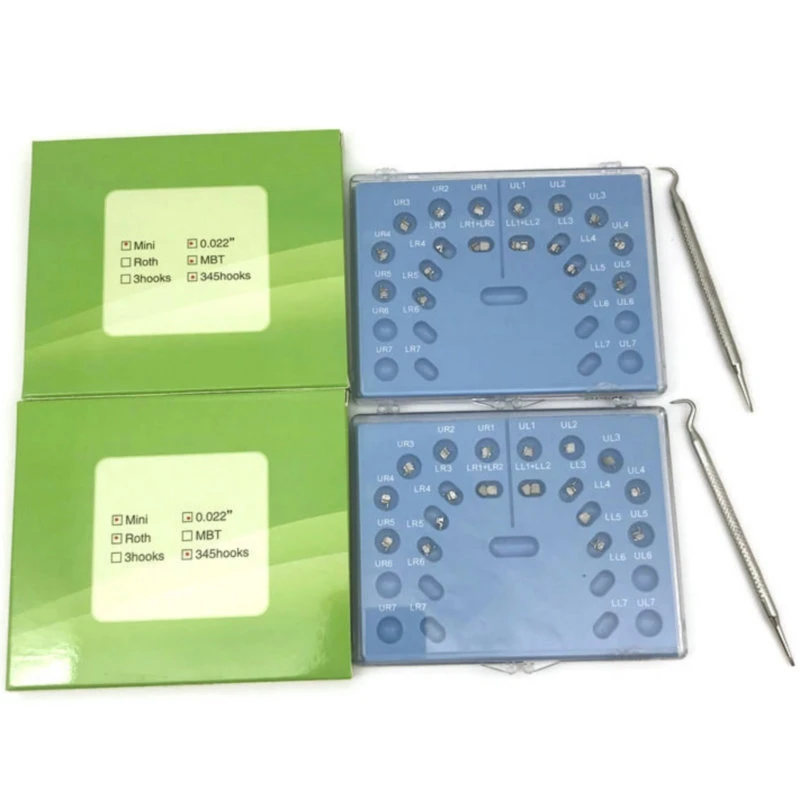 Dental Self-ligating Bracket Braces Mini Roth/MBT 022 Hooks 3-4-5 Dental Orthodontic Material