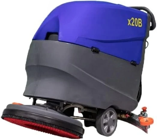 Commercial Auto Floor Scrubber Machine - Walk-Behind, Battery-Powered - 20