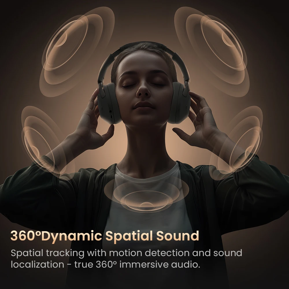 HAYLOU S40 ANC Wireless Headphone 50dB Noise Canceling Hi-Res 3D Spatial Audio Earphone with LDAC Bluetooth 6.0 Over Ear Headset