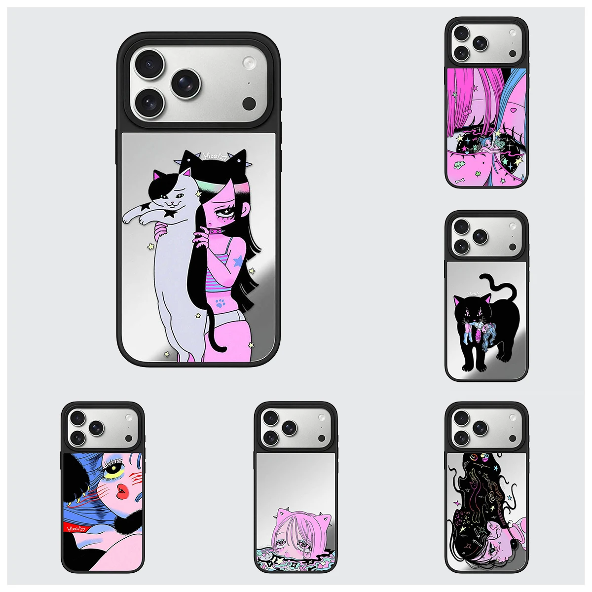6083115 Mirror Surface Magnetic Phone Case Cover for IPhone 13 14 15 16 17 18 Pro Max Case