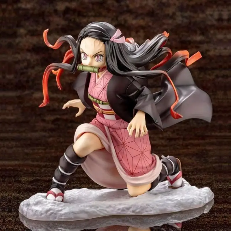 16cm Demon Slayer Kimetsu no Yaiba Kamado Nezuko figura de acción de batalla Anime modelo juguete para regalo muñeca móvil figura coleccionable juguete