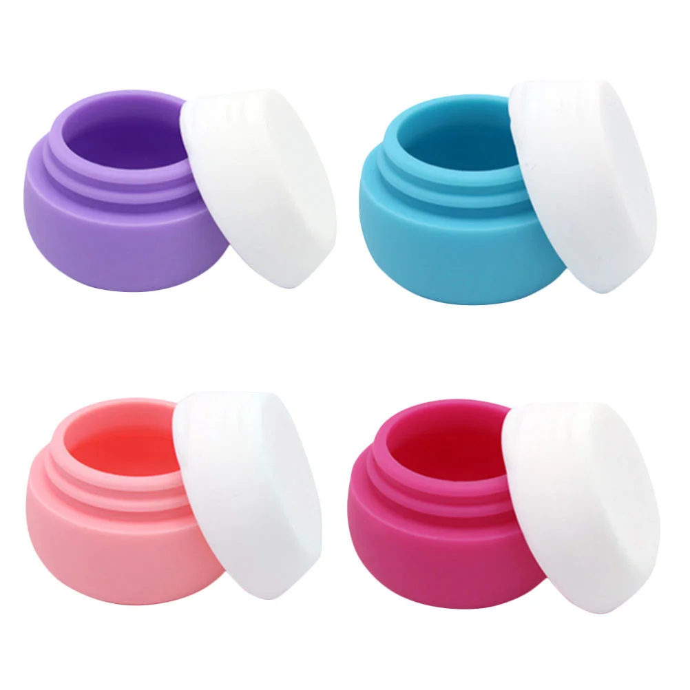 

4 Pcs Refillable Cosmetics Cream Jars Empty Bottles Storage Sub Containers Cases Face Box Portable