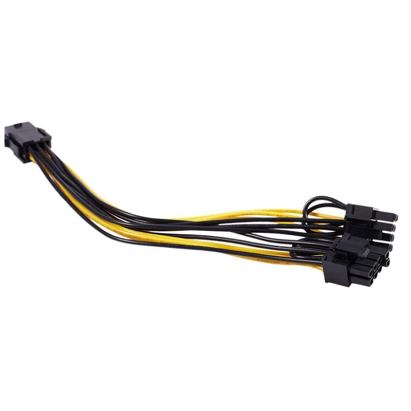 10 Uds. Cable de extensión de fuente de alimentación de gráficos de ordenador de 6 pines Pci-E a 2Xpcie 8 (6 + 2)-Pin 20Cm para GPU VGA Splitter Power