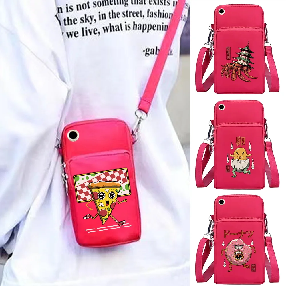 Mobile Phone Bag Wallets Women Fashion Crossbody Bags Cute Monster Print Wrist Pack for Apple/Huawei/Samsung Cell Phone Packet