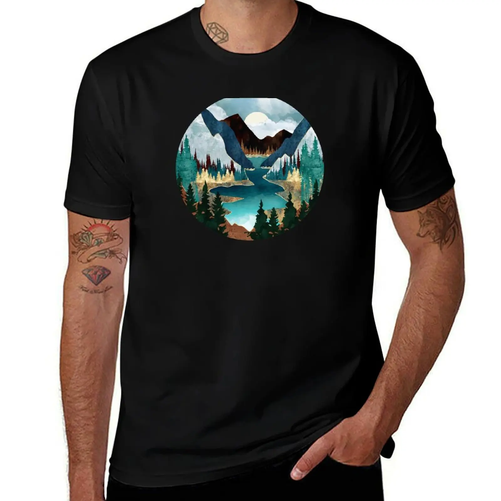 River Vista T-Shirt Lightweight Casual Summer T-Shirt