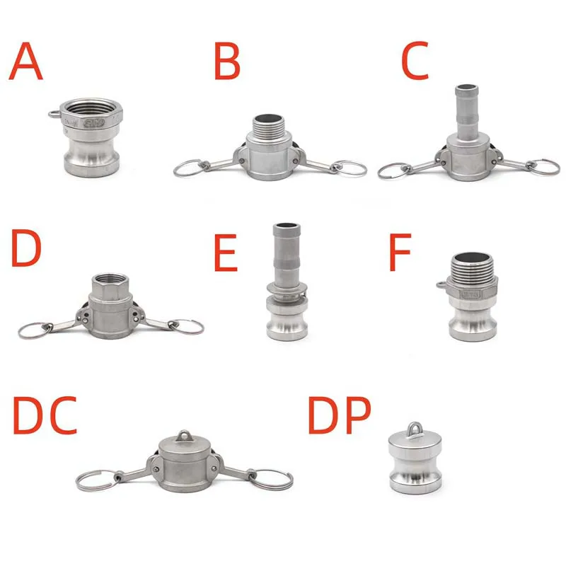 Raccord mâle femelle en acier inoxydable Béventuelles 304, raccord adaptateur Camlock, déconnexion rapide Barb, pompe à tuyau, Homebrew, 1/2 ", 3/4", 2 "-4