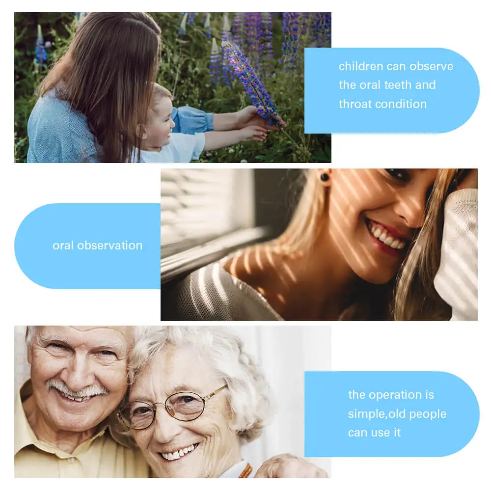 HD 1080P Vision Mirror Camera Inspection 3-in-1 Camera Waterproof Intraoral Health Detection Camera for Dentist Observation Tool