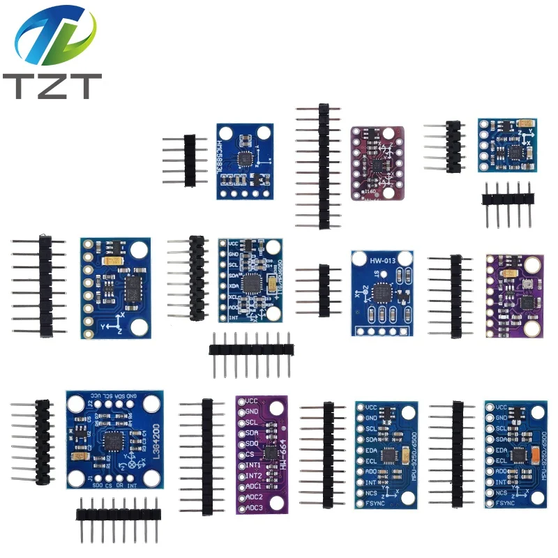 MPU-6050 MPU-9250 BMI160 LSM303DLHC L3G4200D HMC5883L ADXL335 LIS3DSH 3 6 9-Axis Attitude +Gyro+Accelerator+Magnetometer Sensor