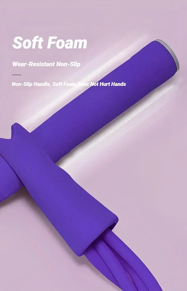 Pedal-Widerstandsband mit 6 Schlaufen, elastisches Spannungsseil, Sit-up-Zugband für Körperstraffung, Heimfitness, Yoga, Stretching, Fitnessgeräte – Detail 11