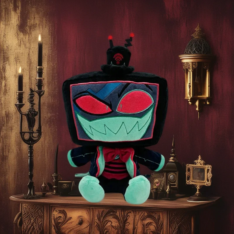 

Hazbin Hotel Alastor Plush Toy Cute Gothic Soft Doll Home Desk Display Halloween Party Table Decor Gift For Teens And Adults