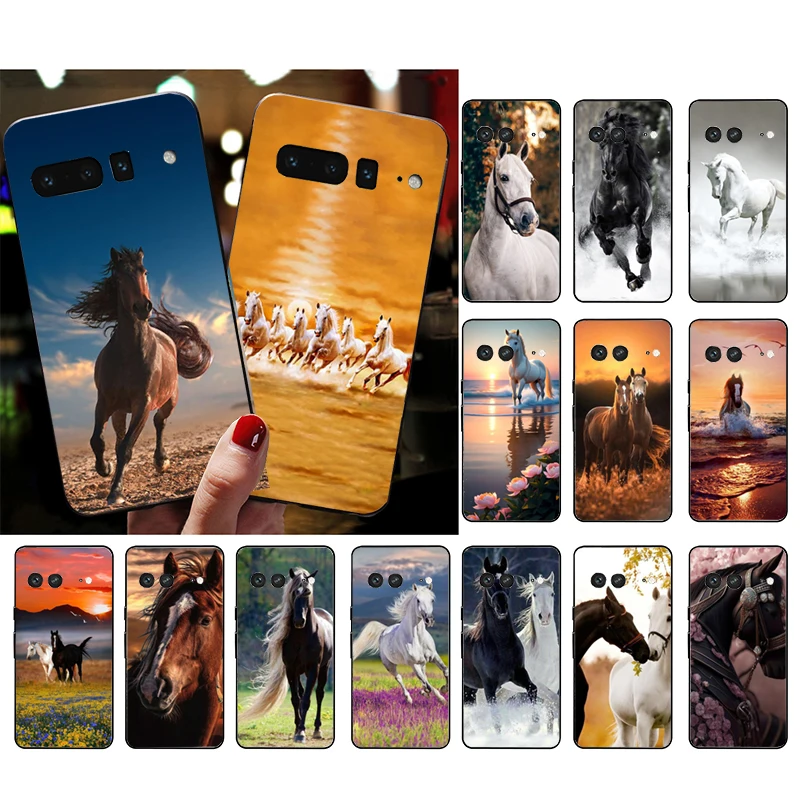 Horse Phone Case For Google Pixel 9 Pro XL 9 8 7 Pro 8A 7A 7 6A 6 Pro Pixel 4 3 XL 5 6 4A Shell