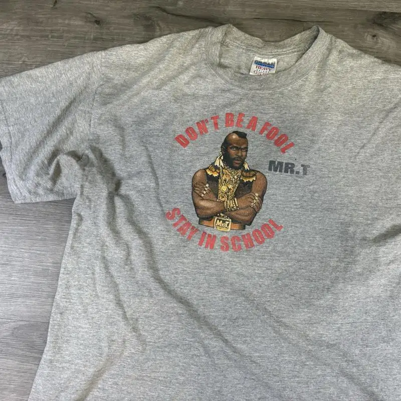 Vtg Vtg Y2K 2000 Mr. T T-shirt Size XL Don’t Be A Fool Hip Hop Rap *Flaws*