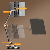 Adjustable Height Telescopic Phone Stand Stable Base 360° Rotate Tablet Stand Metal Universal Desktop Phone Holder Live Learning