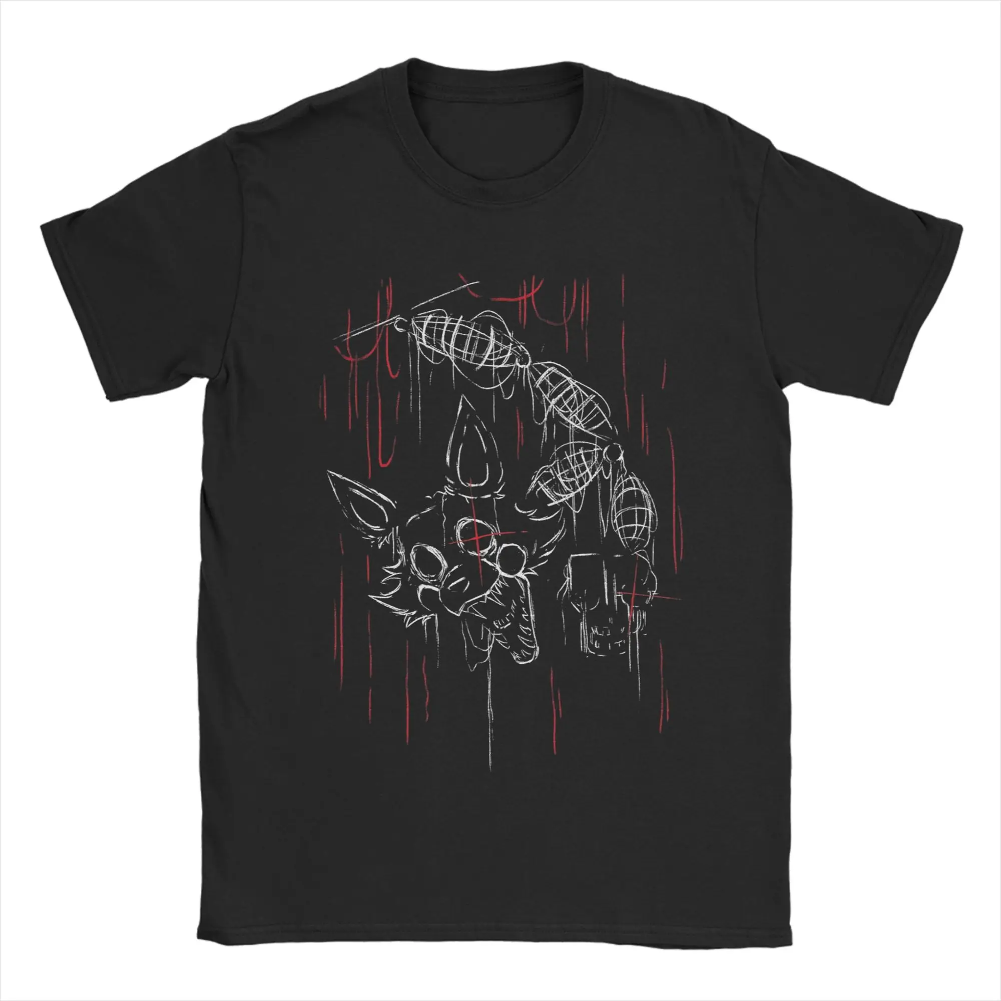 Camiseta Mangle Freddyed Bonnie Game para hombre, camisetas novedosas de algodón puro, camisetas de cuello redondo, camisetas de manga corta de verano
