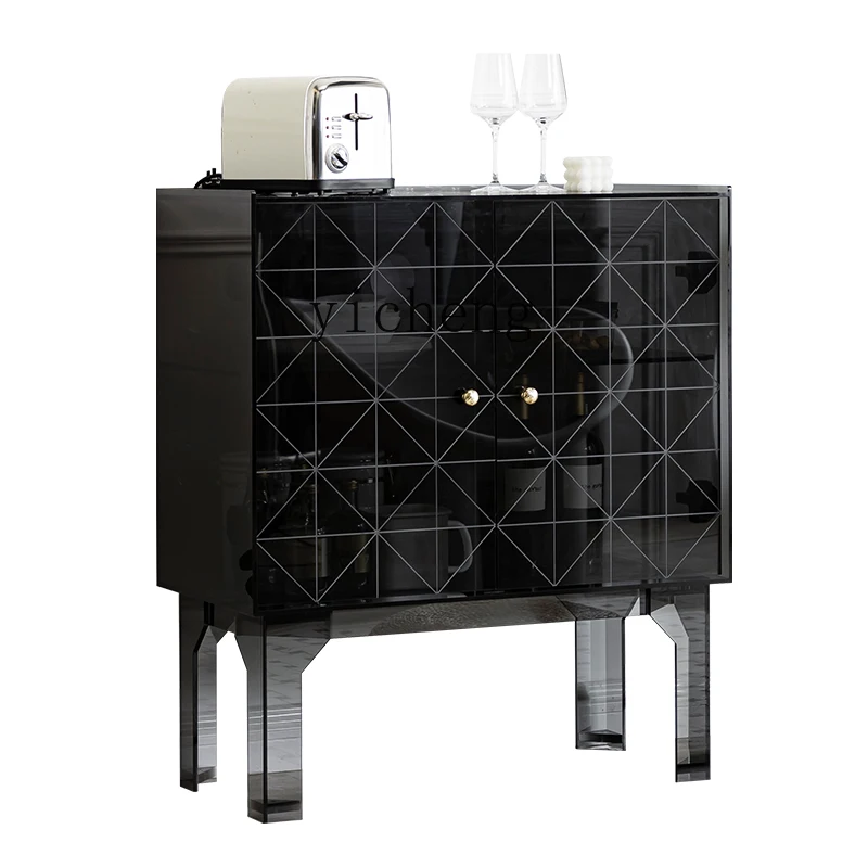

LSL dining side cabinet wine living room storage side cabinet glass French retro entrance cabinet