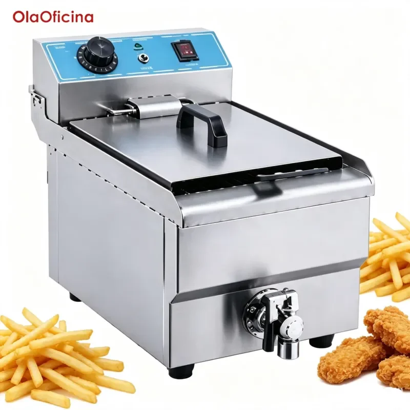Commercial Electric Deep Fryer Stainless Steel Desktop Single Double Slot for Fast Food Restaurant Kitchen Cooking Equipment