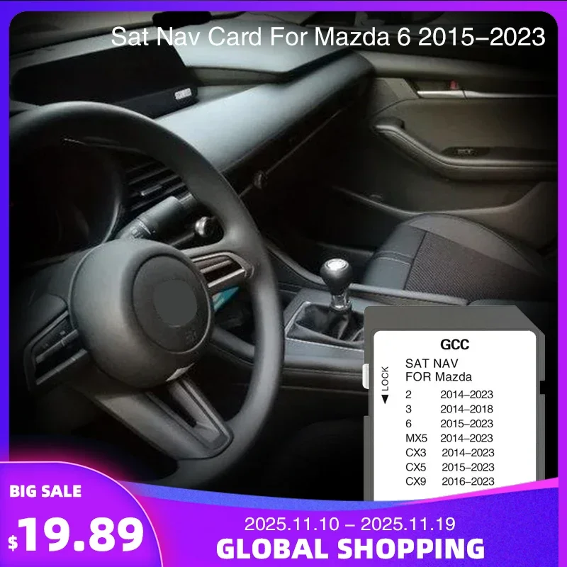 

Suitable for Mazda 6 2015 2016 2017 2018 2019-2023 Navigation Connect1 System Update Gulf Area Middle East Maps SD Card Car 8GB