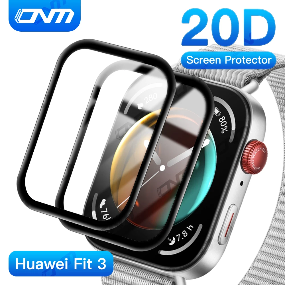 20D Screen Protector for Huawei Watch Fit 3 Anti-scratch Film for Huawei Fit3 Ultra-HD Full Coverage Protective Film (Not Glass)