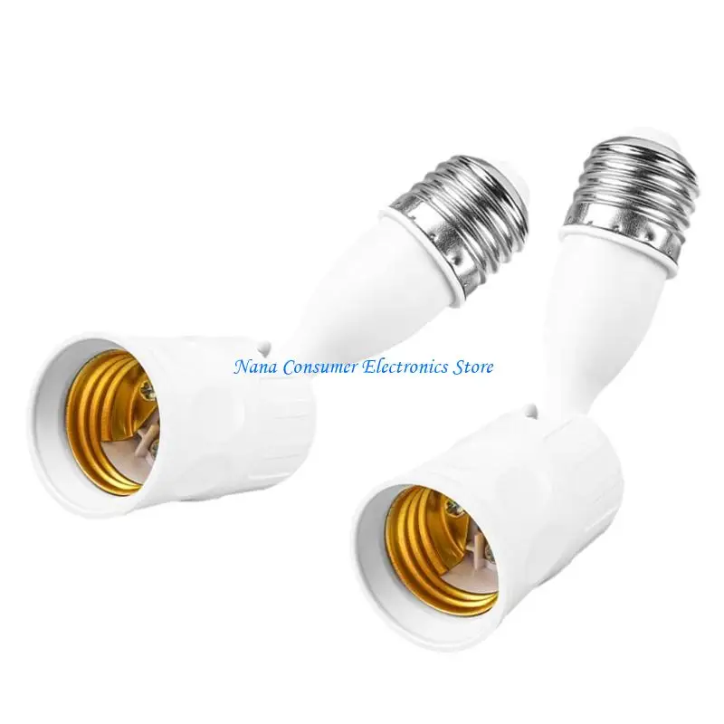 G7NE 2PCS E27 Lamp Holder Extension 180 360 Degree Adjustable For Ceiling Fan Lights