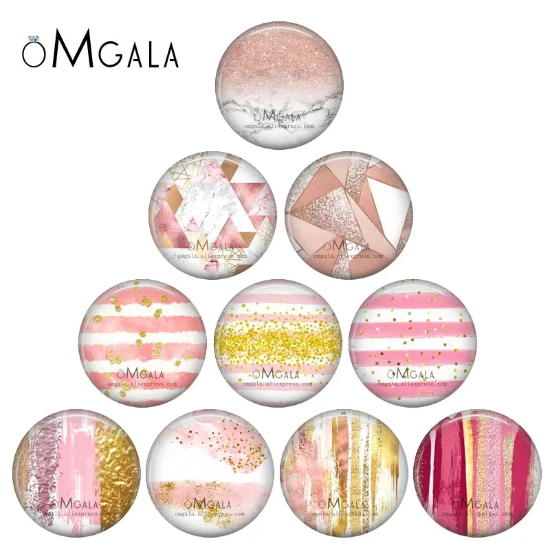 Gliter de geometría de oro rosa mezclado, 10mm/12mm/14mm/18mm/20mm/25mm/30mm