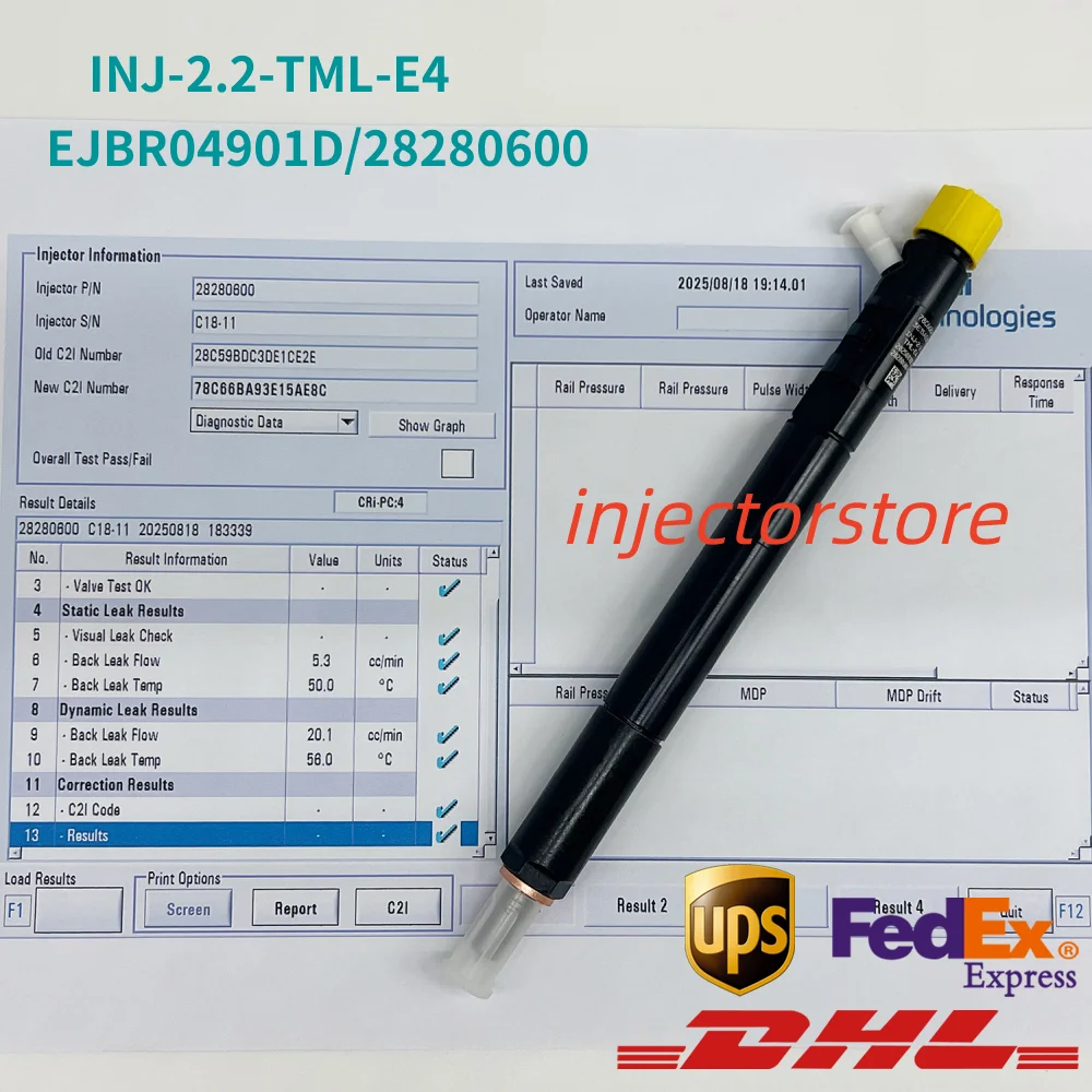 

28280600 EJBR04901D Diesel Fuel Injector for TATA Engine INJ-2.2-TML-E4