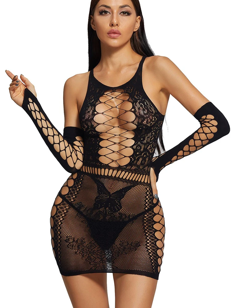Transparent Summer Sexy Mini Women Sleeveless Strap Streetwear Backless Folds Bodycon Split Black Dress Party Elegant Dresses
