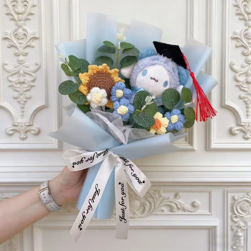 Cartoon Anime Series Hellokitty Kulomi Plush Toys Creative Graduation Bouquet Children\'s Day Birthday Graduation Gifts For Kids