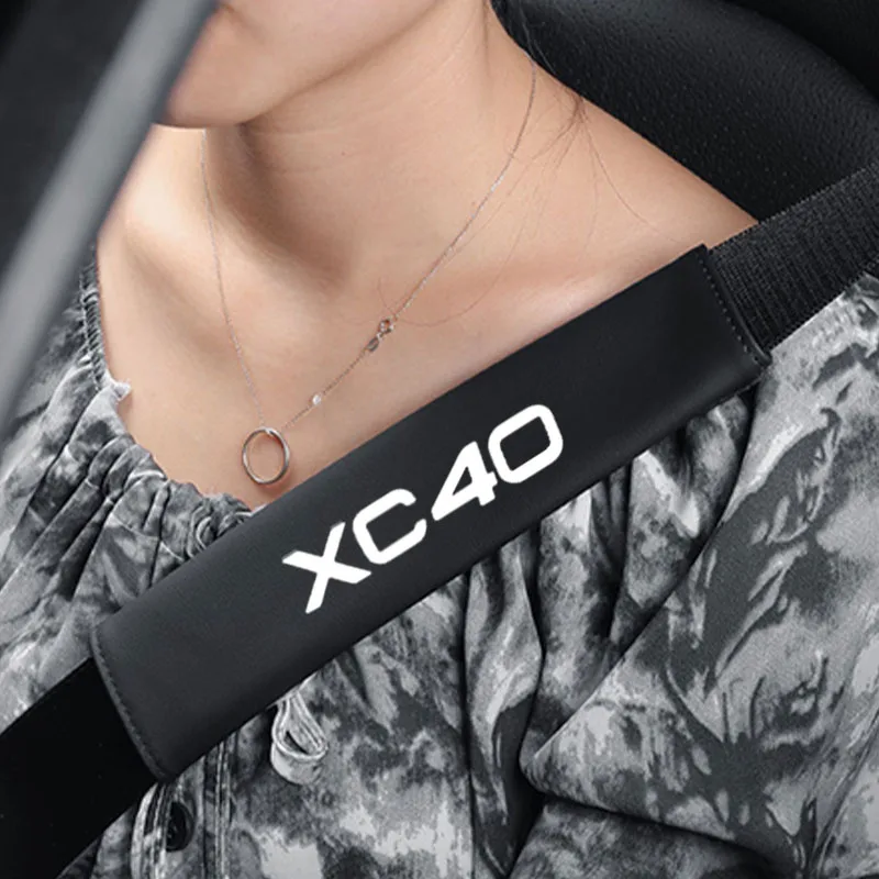 Car Safety Belt Shoulder Cover Breathable Seat Belt Padding Pad for Volvo XC40 Car Accessories Special for long-distance travel