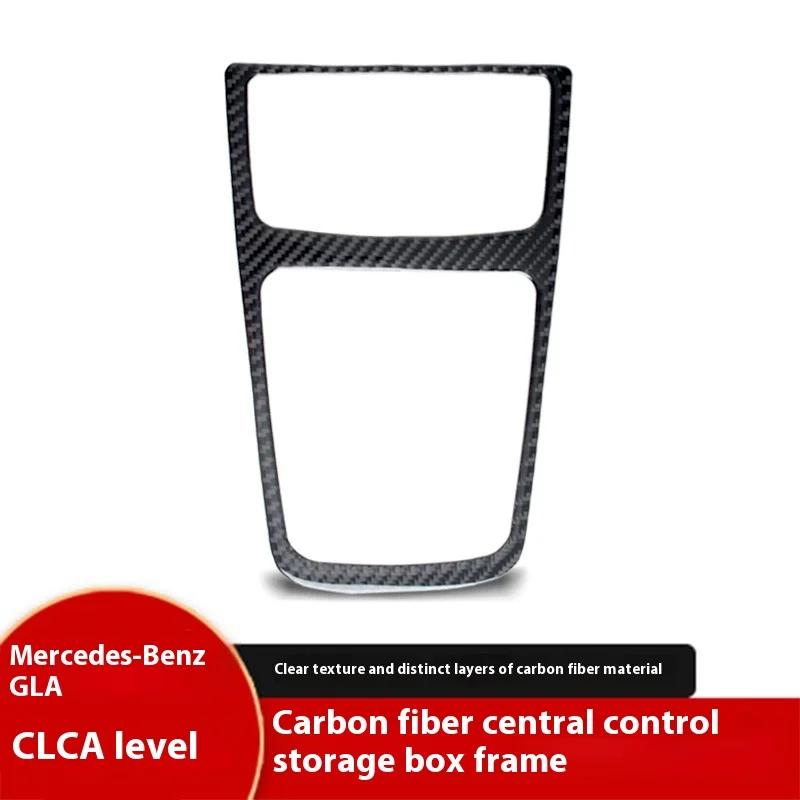 

For Mercedes-Benz GLA CLA Class A Interior Modification,Real Carbon Fiber Central Control Storage Box,Panel Decoration,AutoParts
